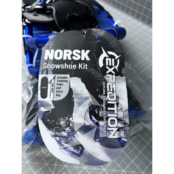 NORSK Ligthweight Aluminum Frame Snowshoe Kit Model 821 21" 150 Pound BLUE NEW - Picture 6 of 11
